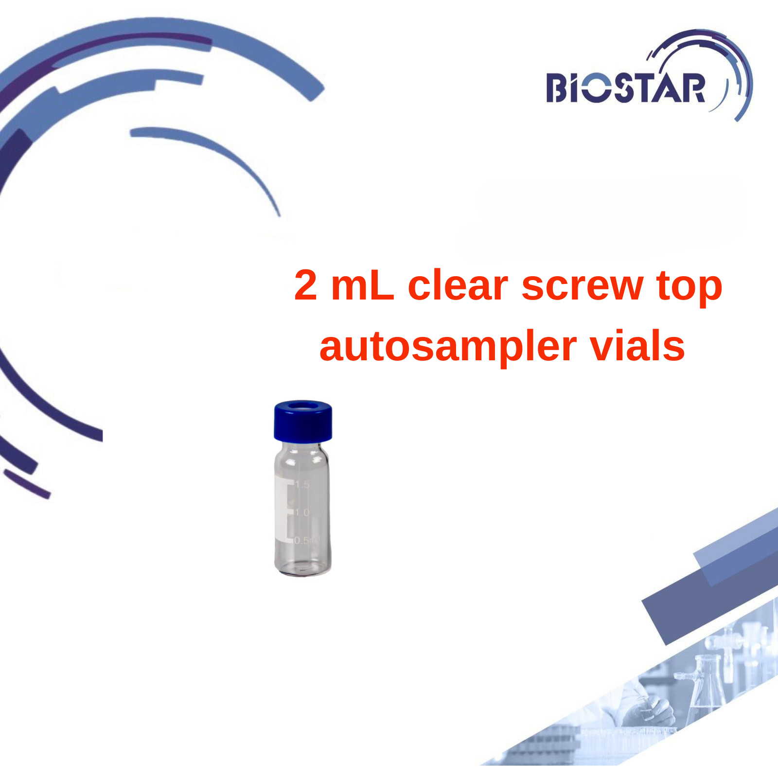 2 mL clear screw top autosampler vials with pre-slit cap, combo pack