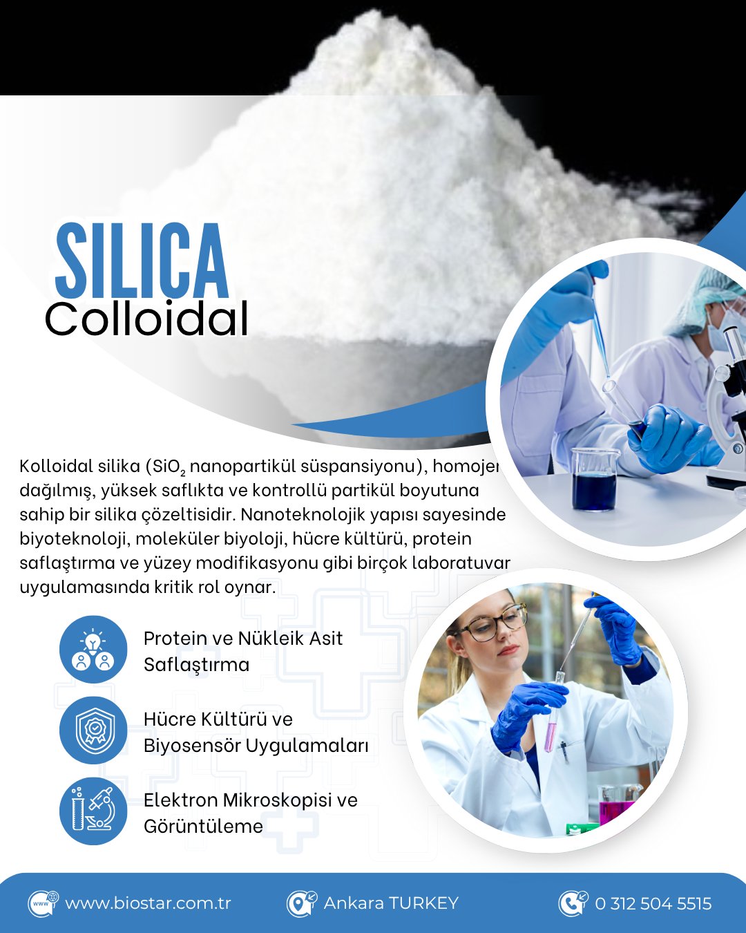 Biyoteknoloji ve Laboratuvar Alanında Kolloidal Silika Kullanımı