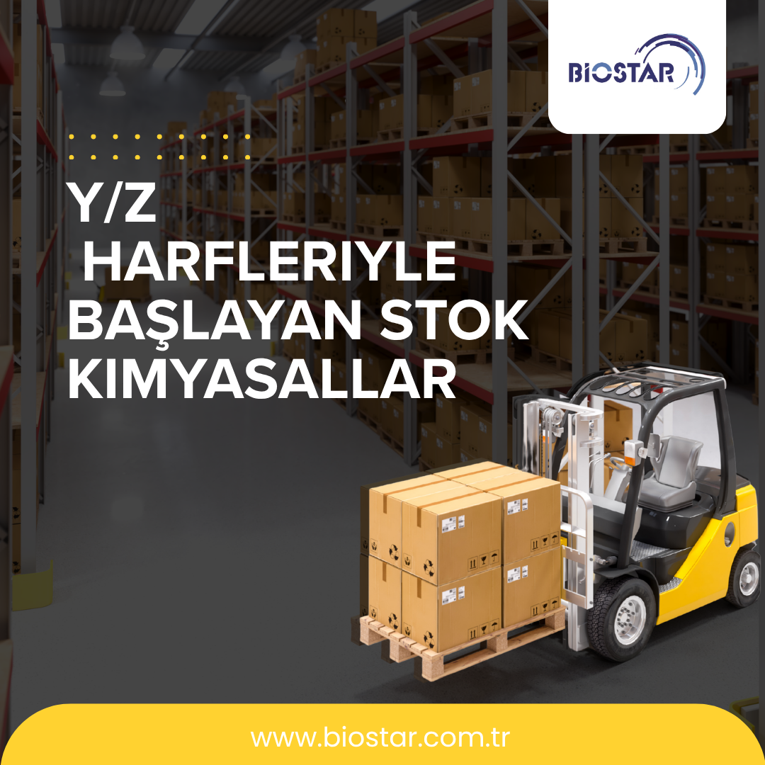 Y/Z harfi ile başlayan stok kimyasallar